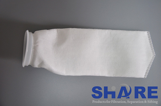 Non Fiber Migration Polyester Felt Filter Bags 0.5um To 2000um