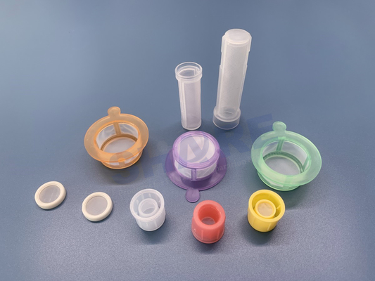 100 Micron Cell Strainer With Nylon Screen In Green PP Frame Disposable For Tube